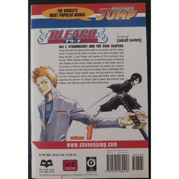 Bleach Vol 1 by Tite Kubo – Shonen Jump Manga PB 2007 VG+ - Picture 2 of 2
